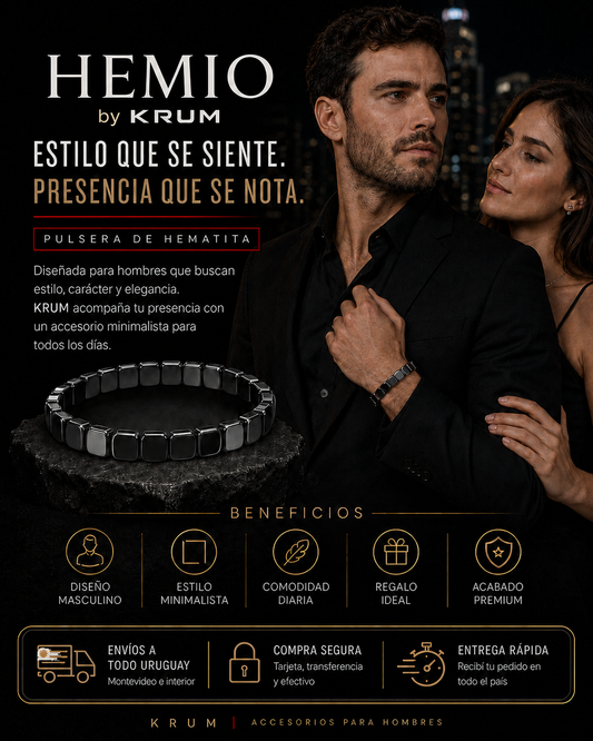 HEMIO - Pulsera de Hematita
