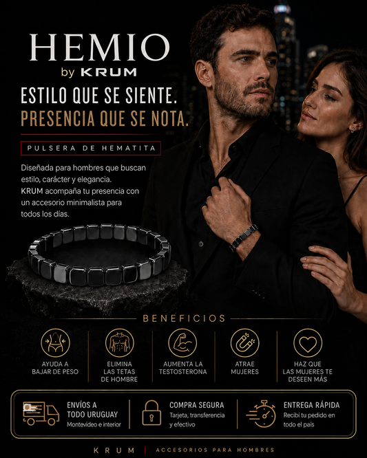 HEMIO - Pulsera de Hematita